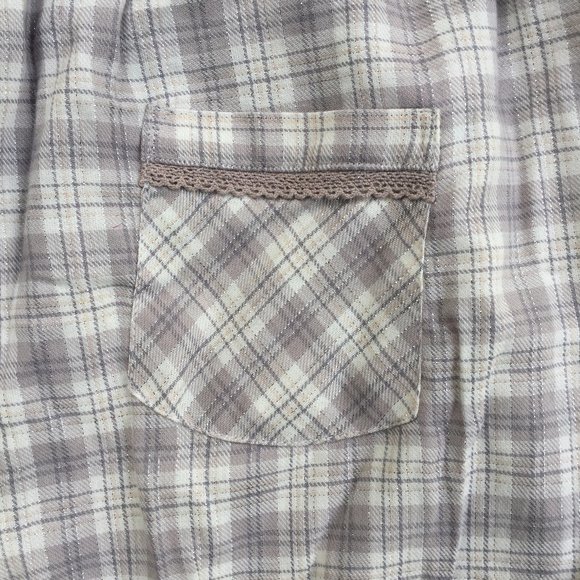 Silver and Gray Plaid Lounge Pants - Picture 6 of 9